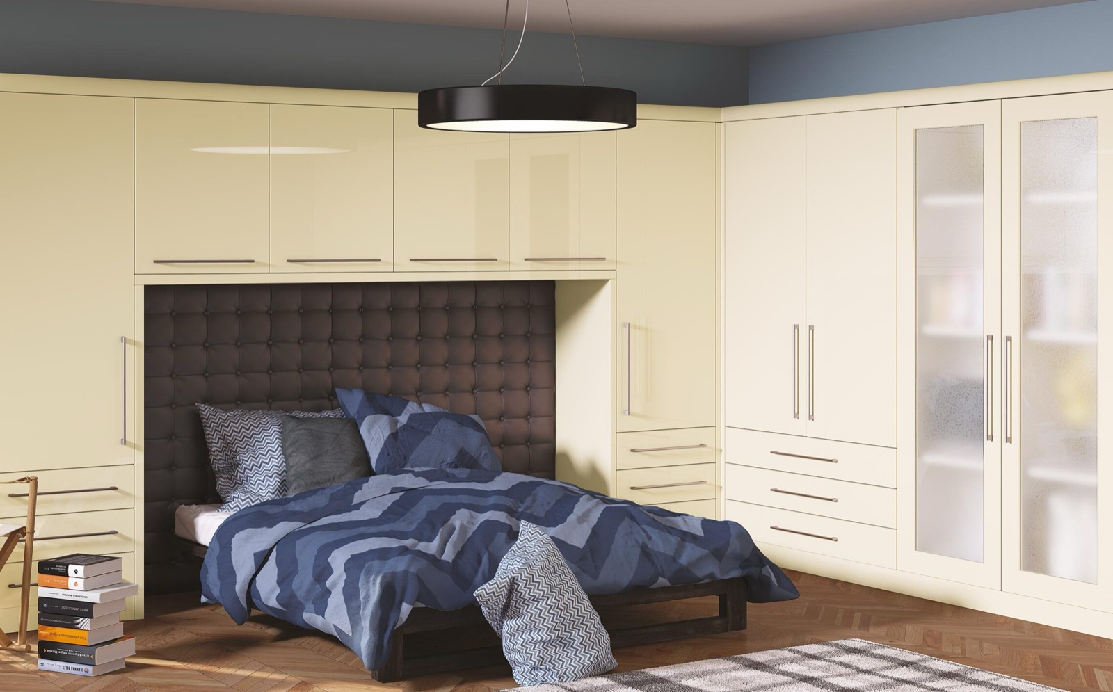 Bella High Gloss Cream / Style: Venice bedroom