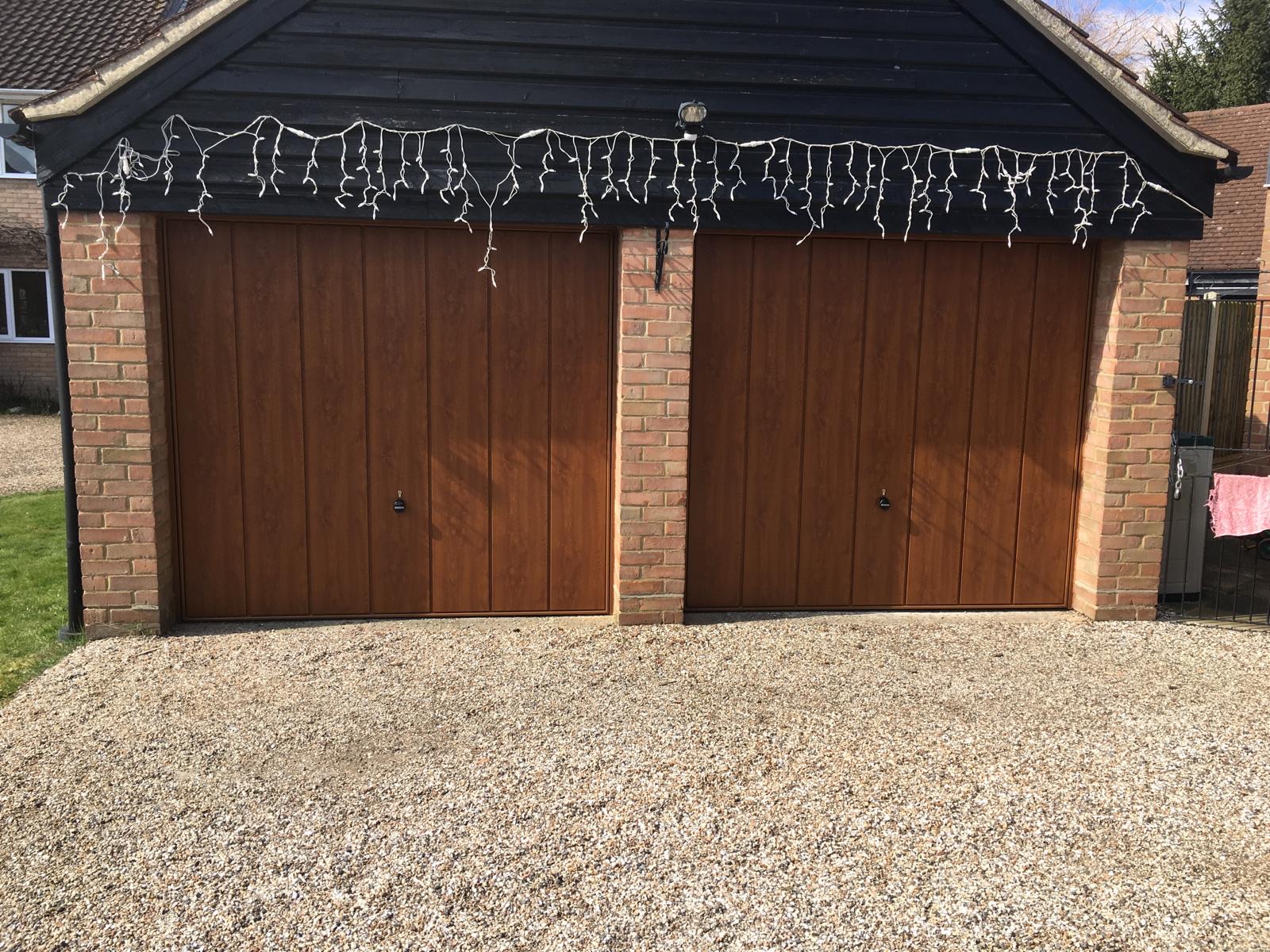 Double Garage Door Replacement — after