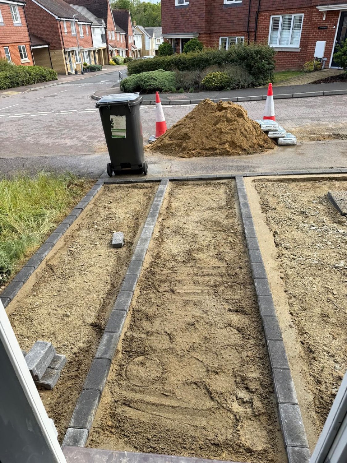 Front garden sub-base before the path and lawn were laid