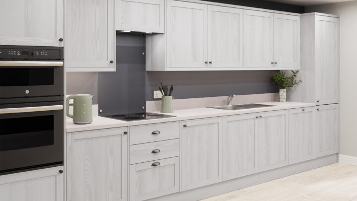 5-Piece Shaker kitchen — Woodgrain Light Grey