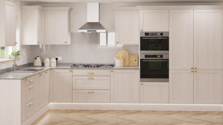 5-Piece Shaker kitchen — Woodgrain Cashmere