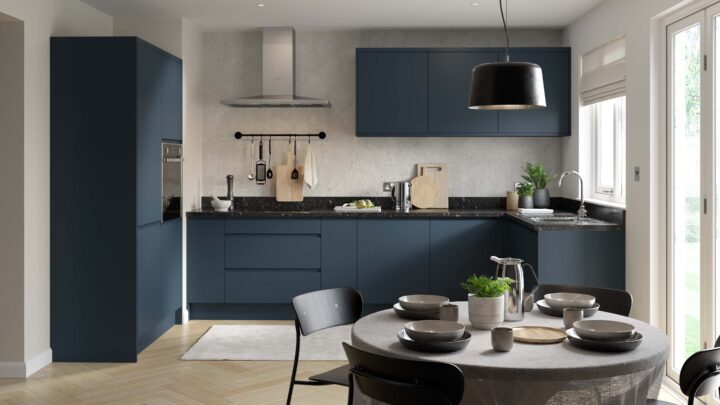 J-Pull kitchen — UltraMatt Indigo Blue
