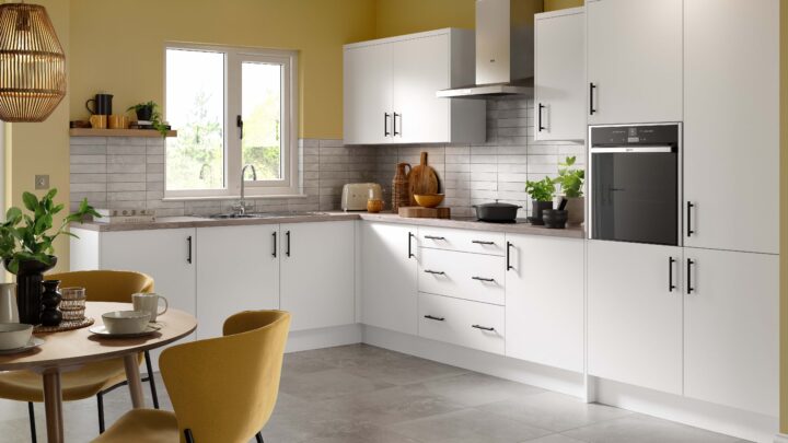 Slab — SuperMatt White kitchen