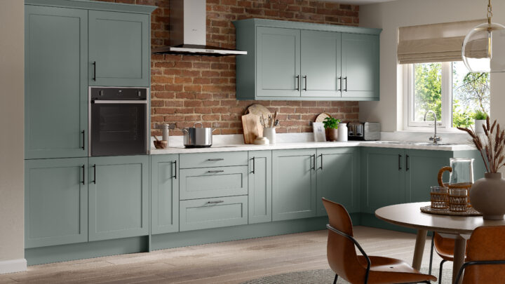 Standard Shaker kitchen — UltraMatt Sage Green