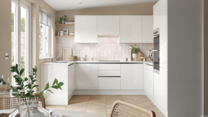 True Handleless kitchen — SuperGloss White
